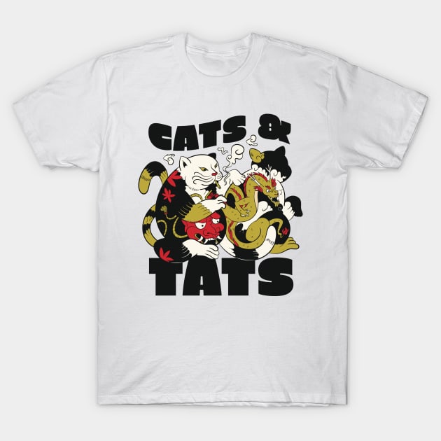 Cats And Tats P R t shirt T-Shirt by LindenDesigns